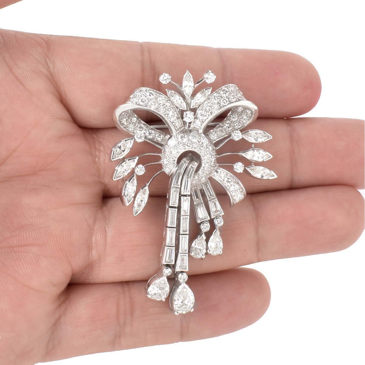 Diamond and Platinum Pendant/Brooch