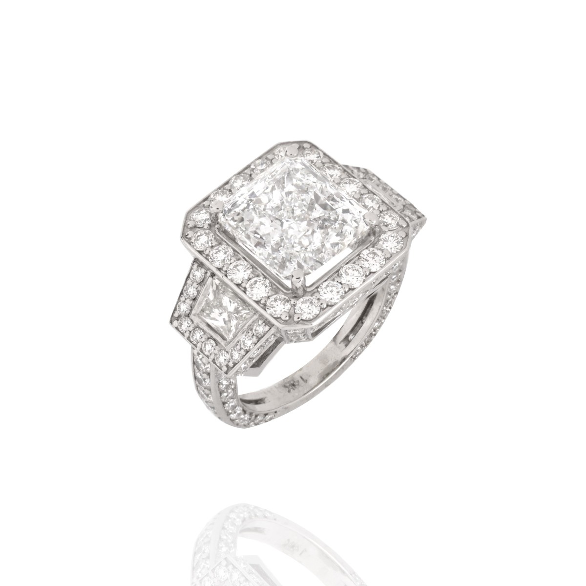 EGL 5.02ct Diamond and 14K Ring