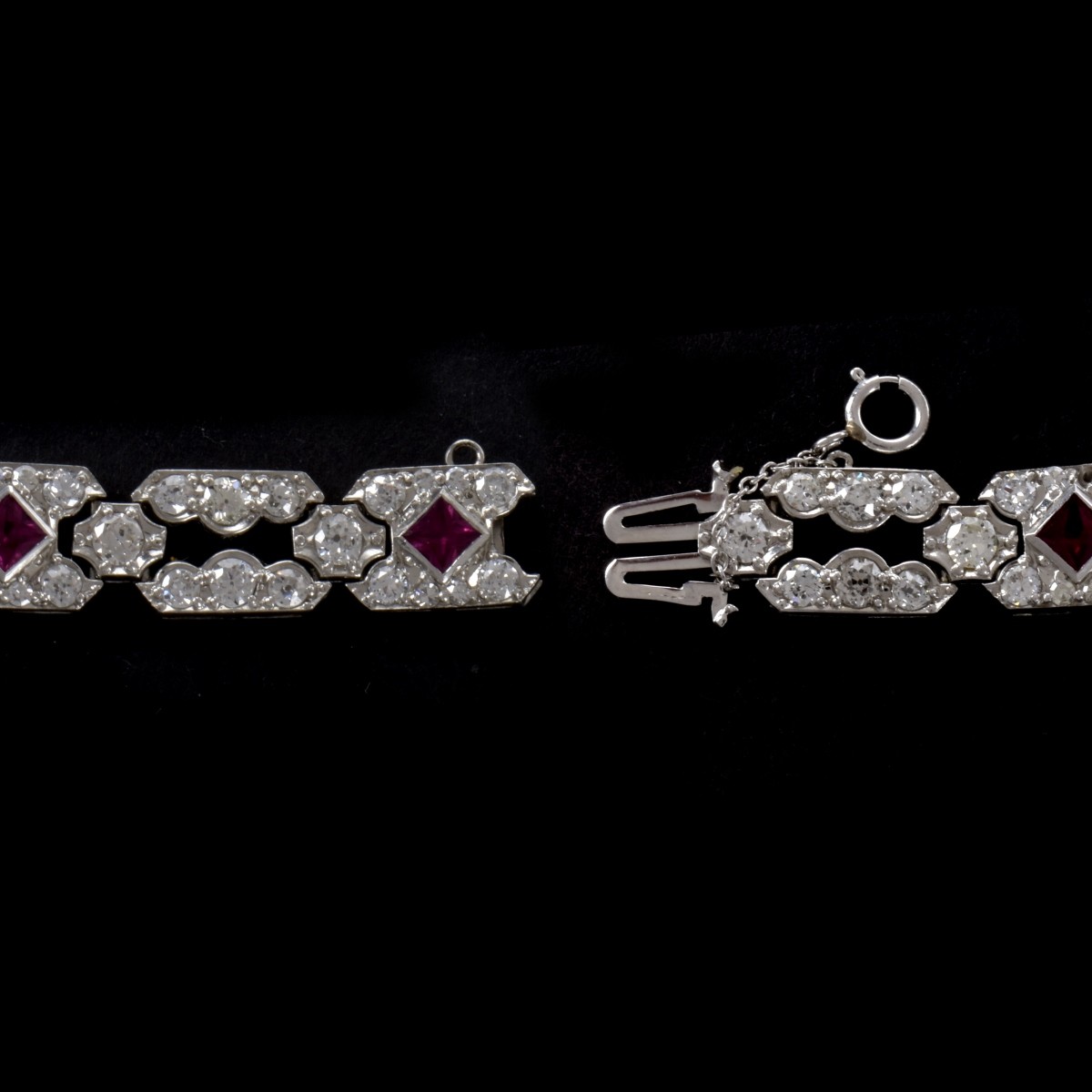 Ruby, Diamond and Platinum Bracelet