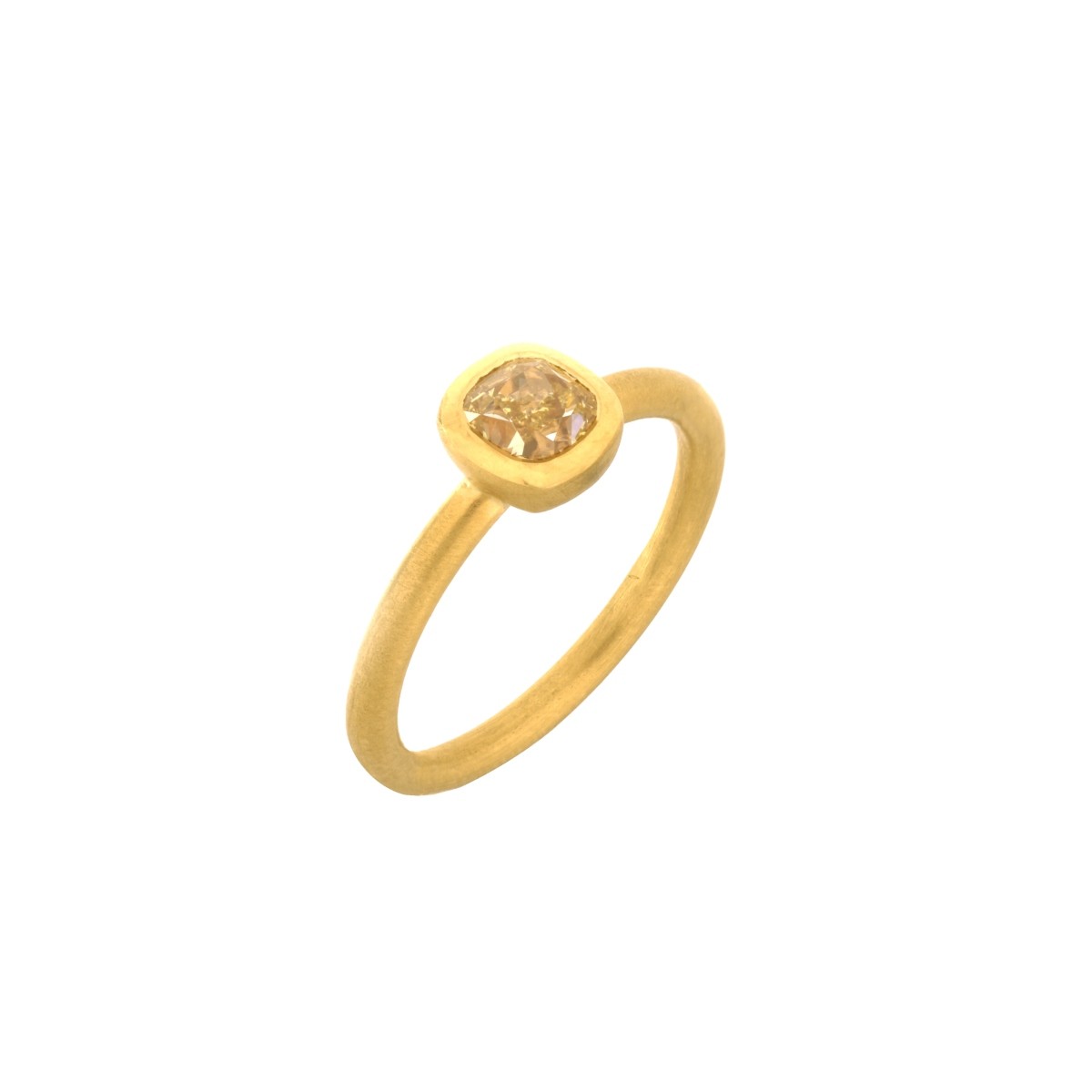 GIA Fancy Yellow Diamond Ring