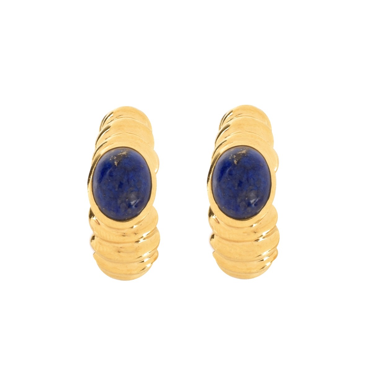Lapis and 18K Ring and Earrings