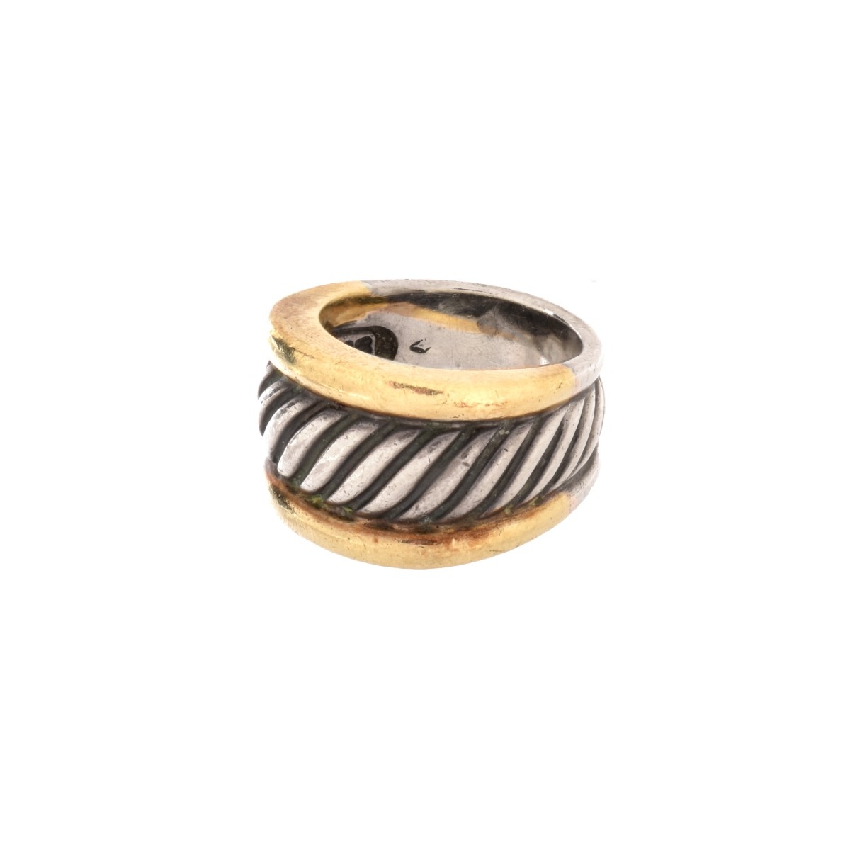 David Yurman Silver and 14K Ring