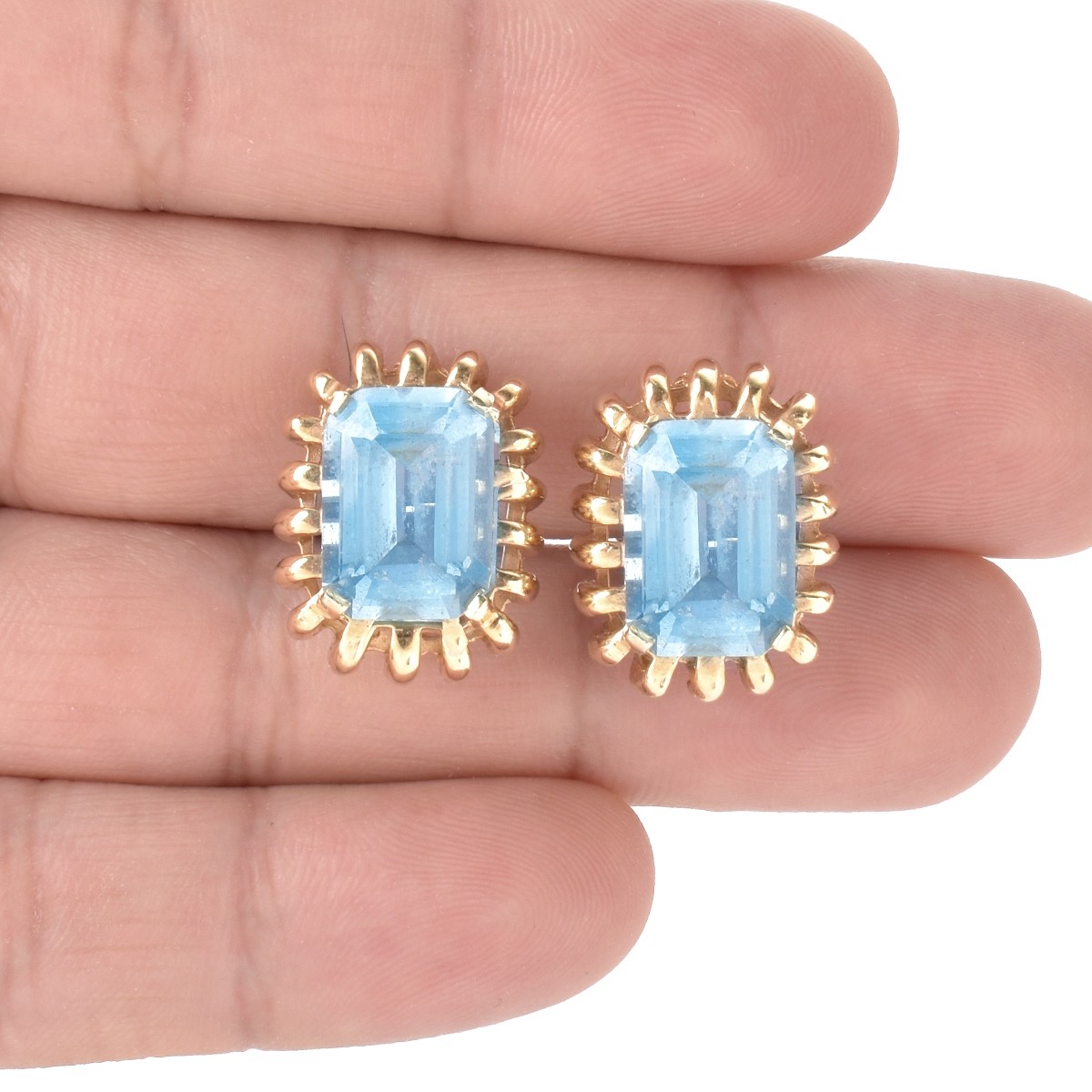 Topaz and 14K Earrings