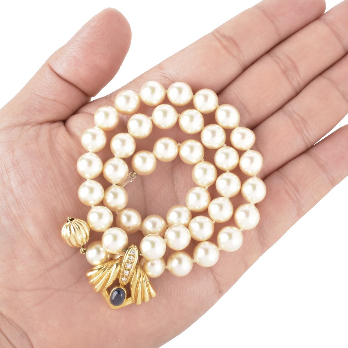 Majorica / Bereti Pearl and 18K Necklace