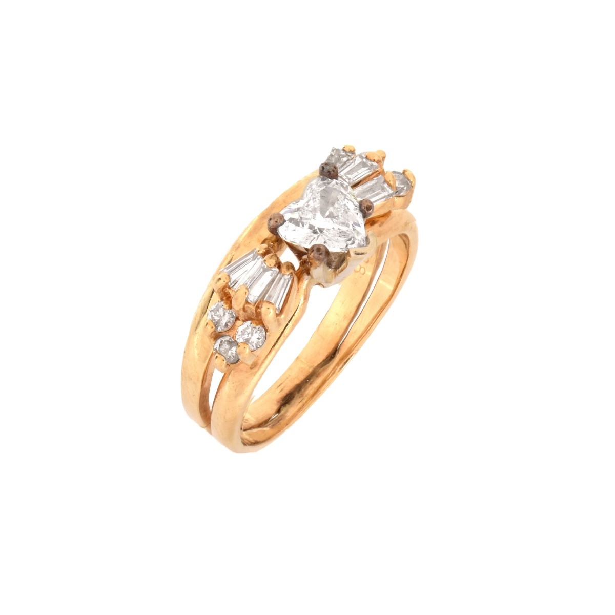 Diamond and 14K Ring Set