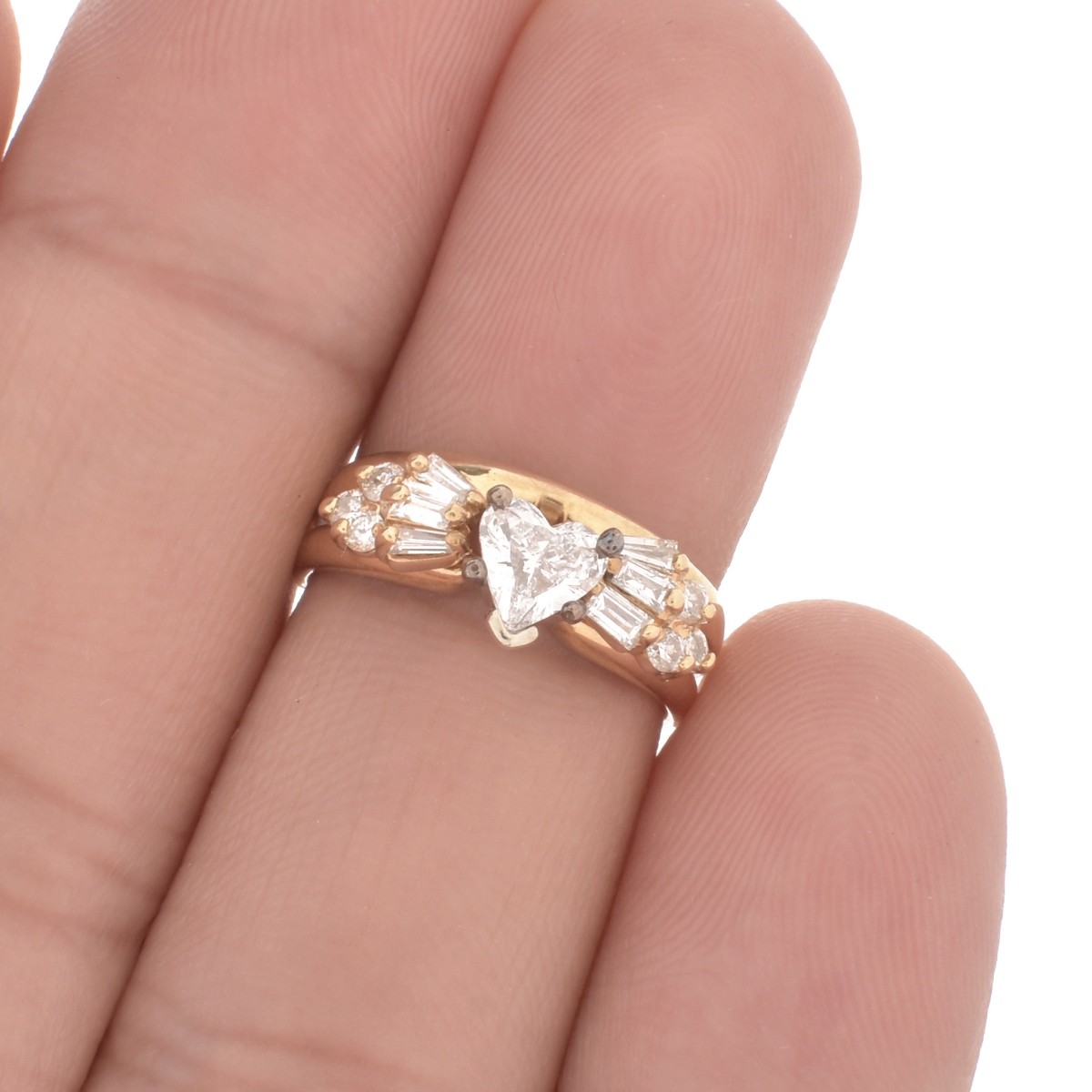 Diamond and 14K Ring Set