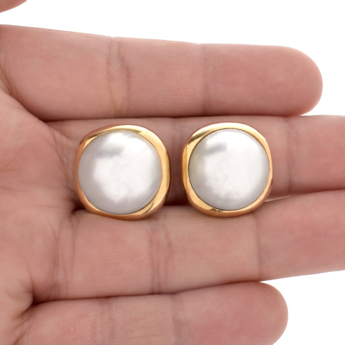 Pearl and 14K Earrings