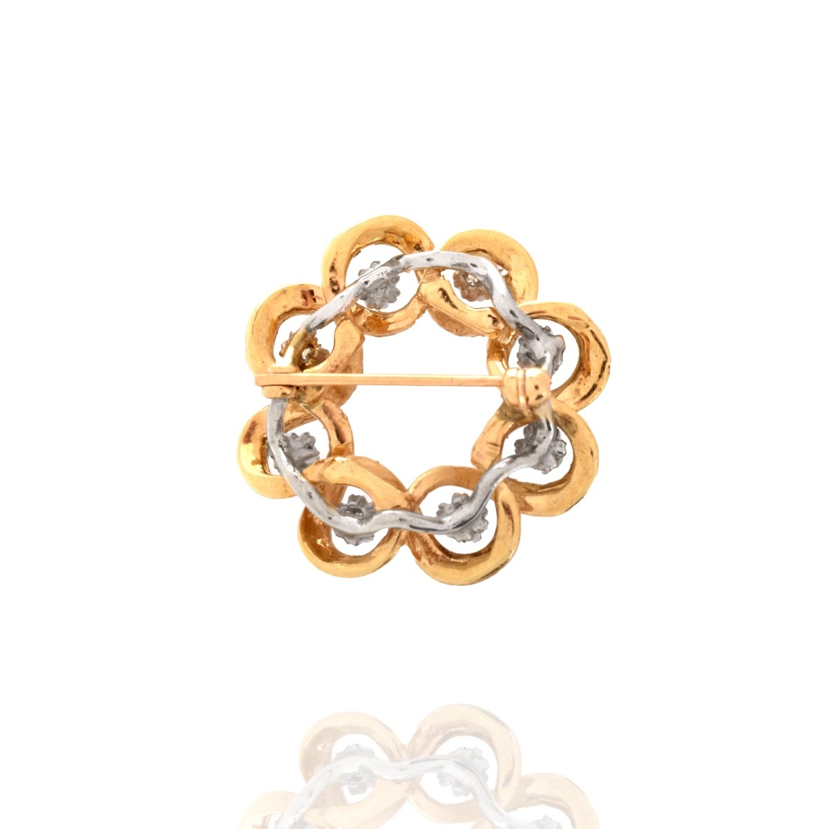 Diamond and 14K Brooch