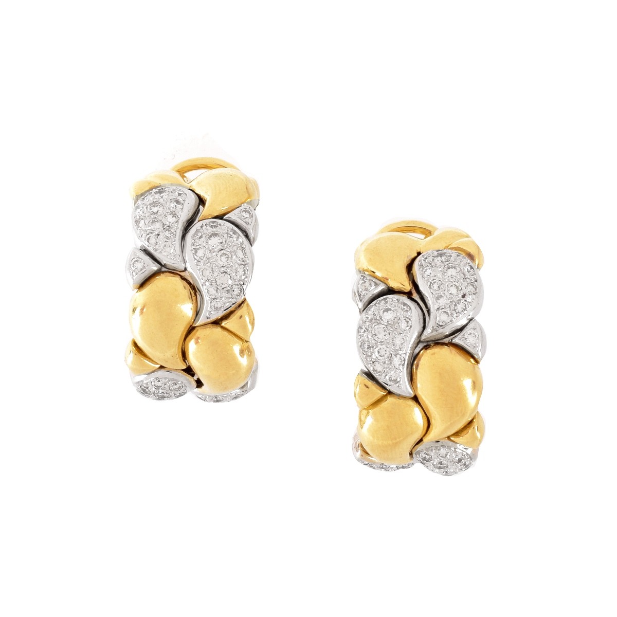 Diamond and 18K Earrings