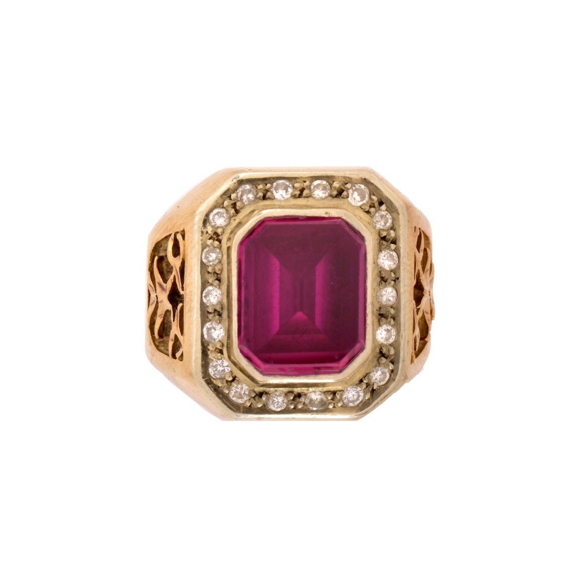 Ruby, Diamond and 14K Ring