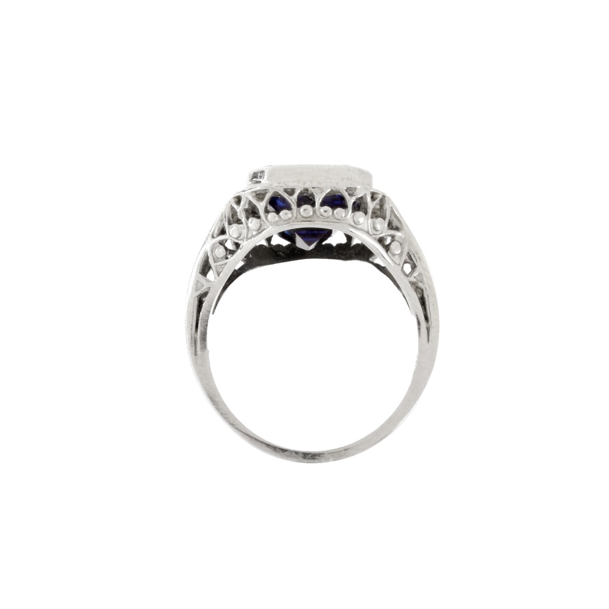 Diamond, Sapphire and 18K Ring