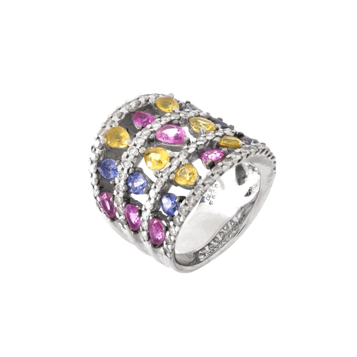 Sapphire, Diamond and 18K Ring