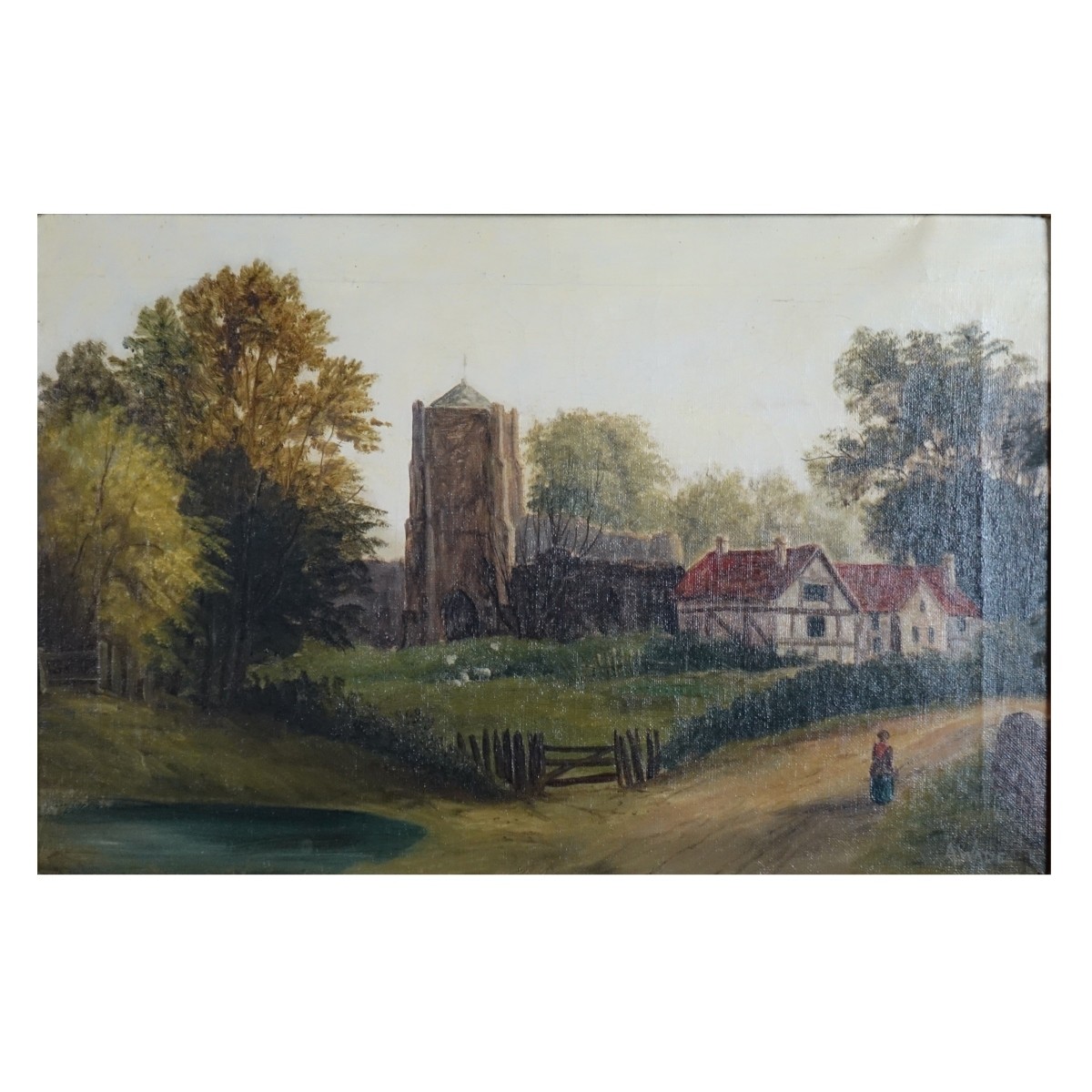 A. Wade (19/20th C.) O/C Village