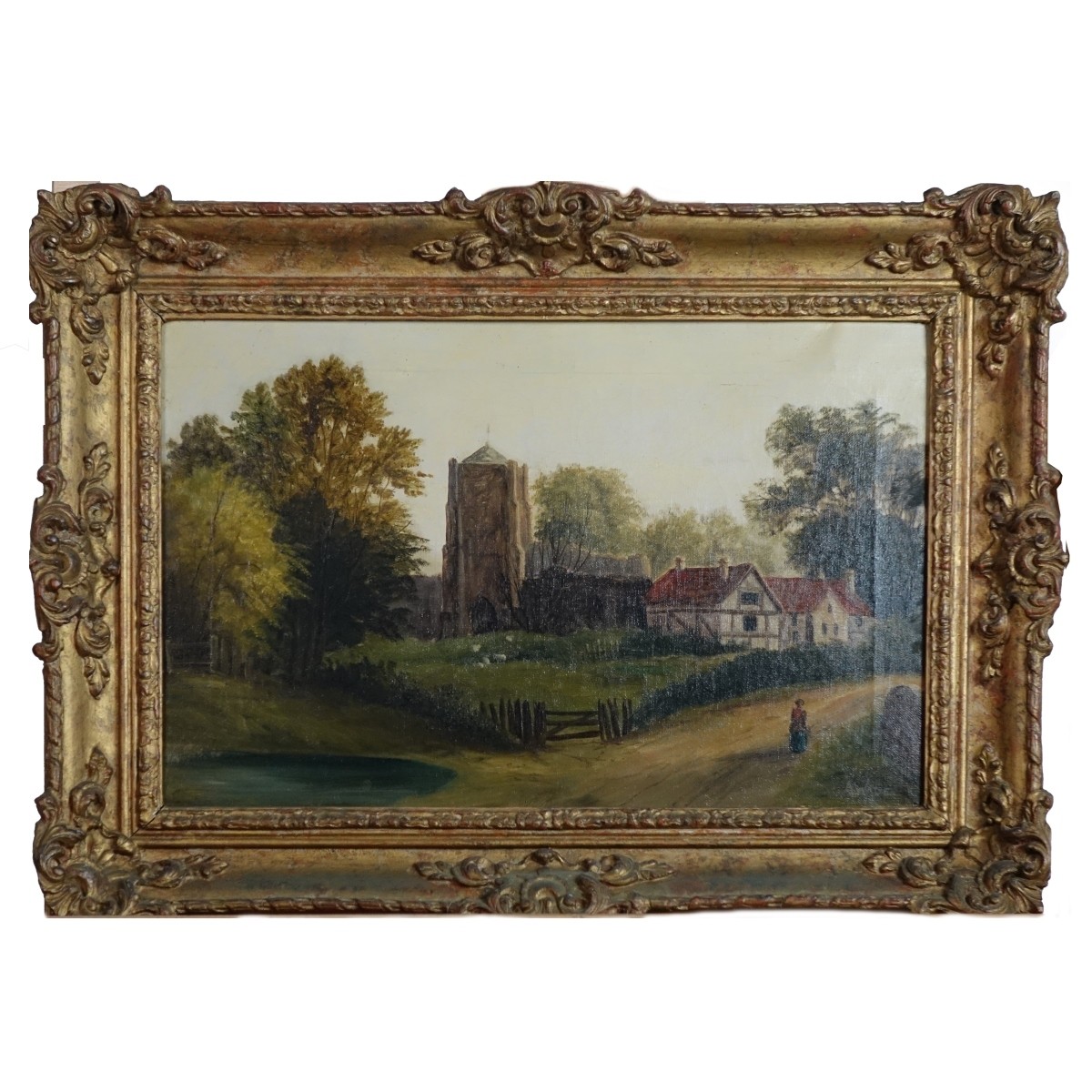 A. Wade (19/20th C.) O/C Village