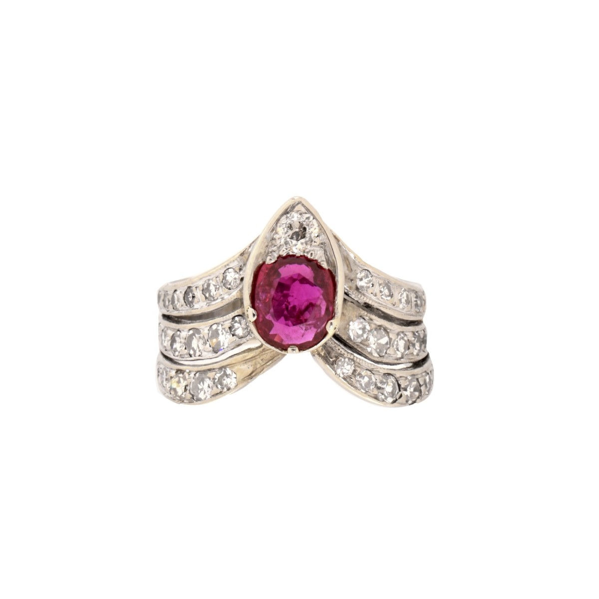 Ruby, Diamond and 14K Ring