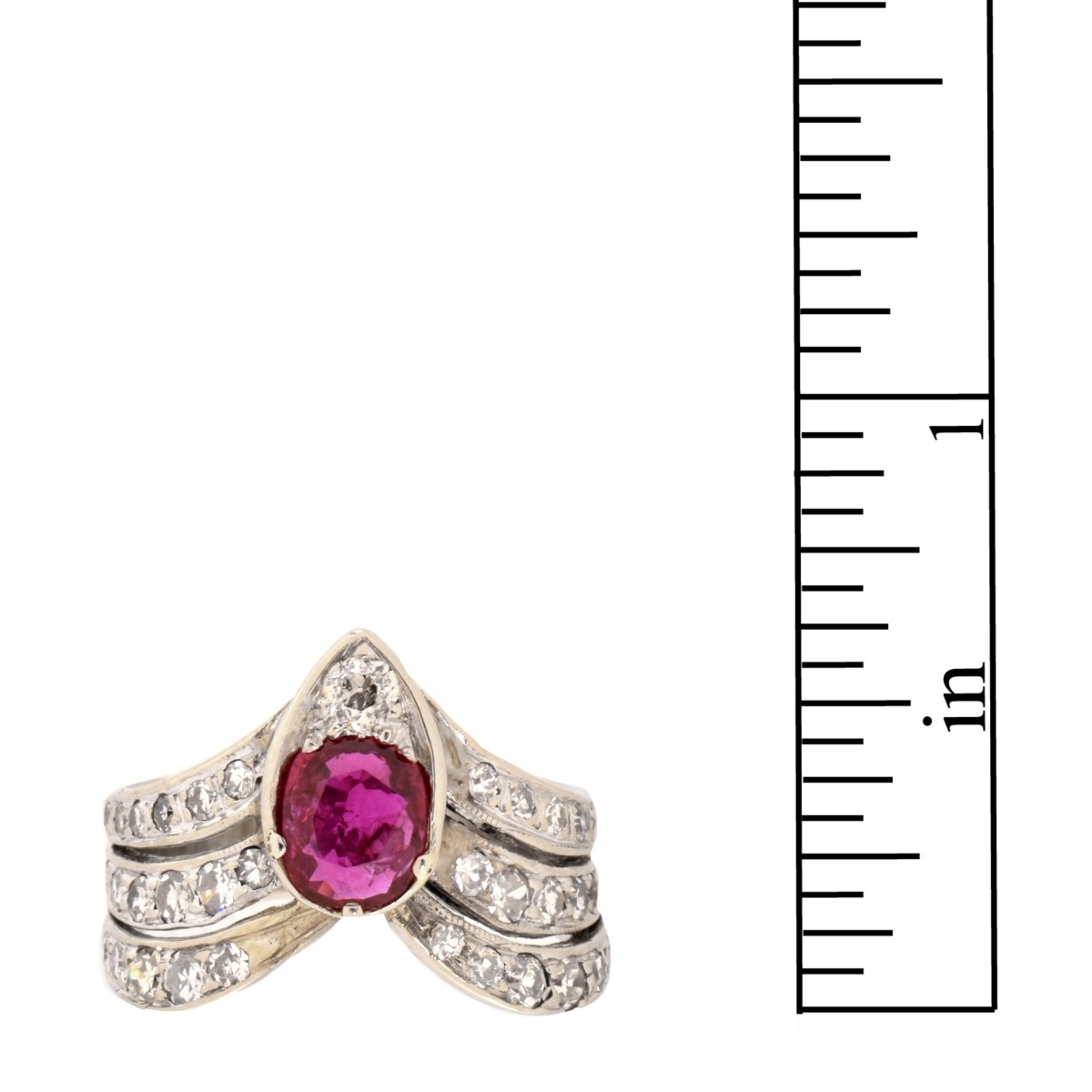 Ruby, Diamond and 14K Ring