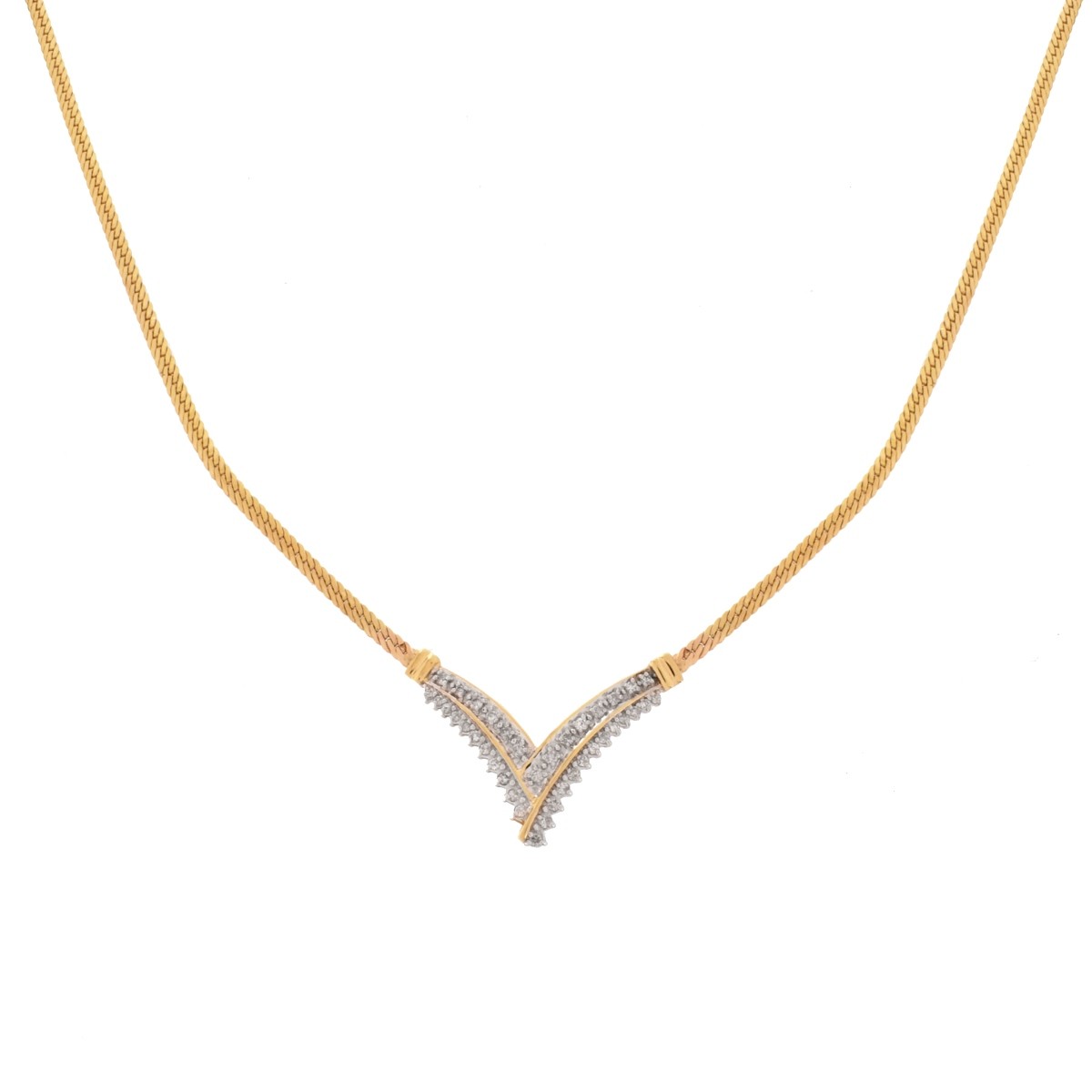 Diamond and 14K Necklace