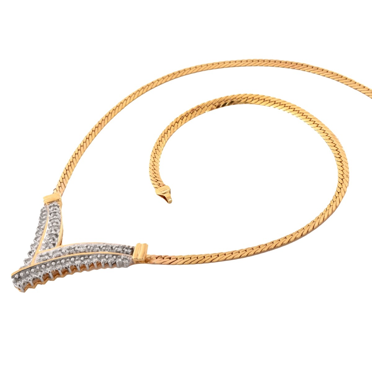 Diamond and 14K Necklace