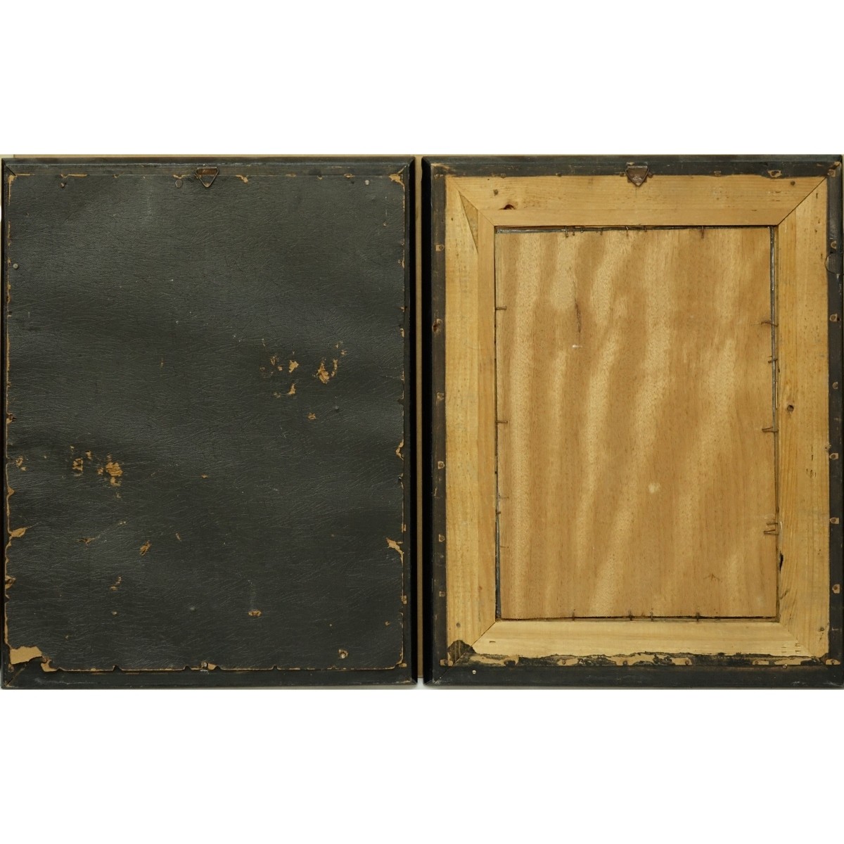 2 Vintage Orientalist School Brass Relief Panels
