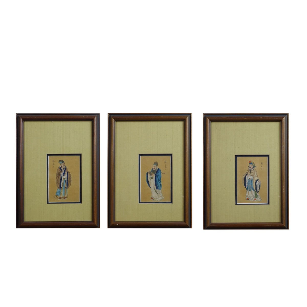 3 Antique Chinese Silk Paintings