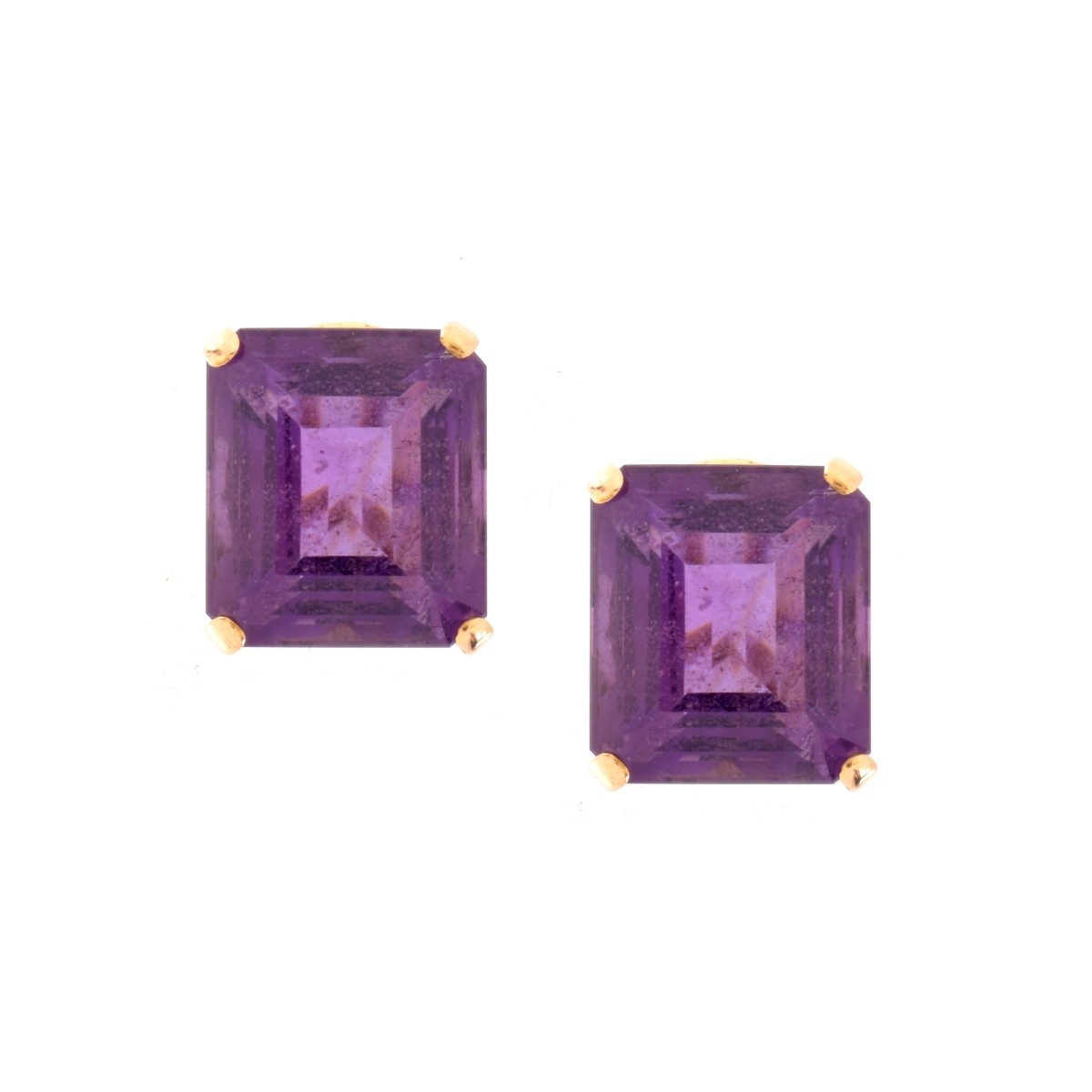 Amethyst and 14K Earrings