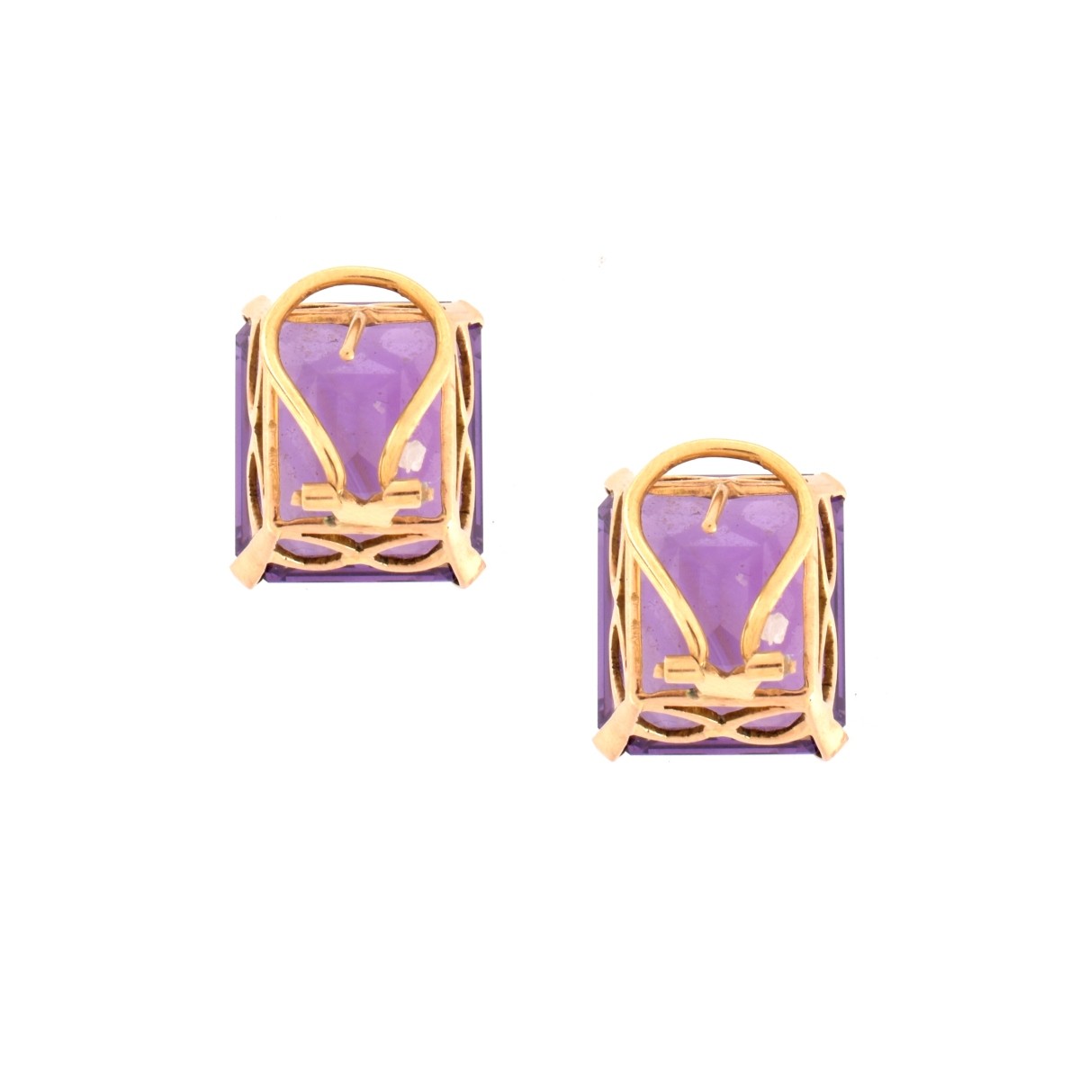 Amethyst and 14K Earrings