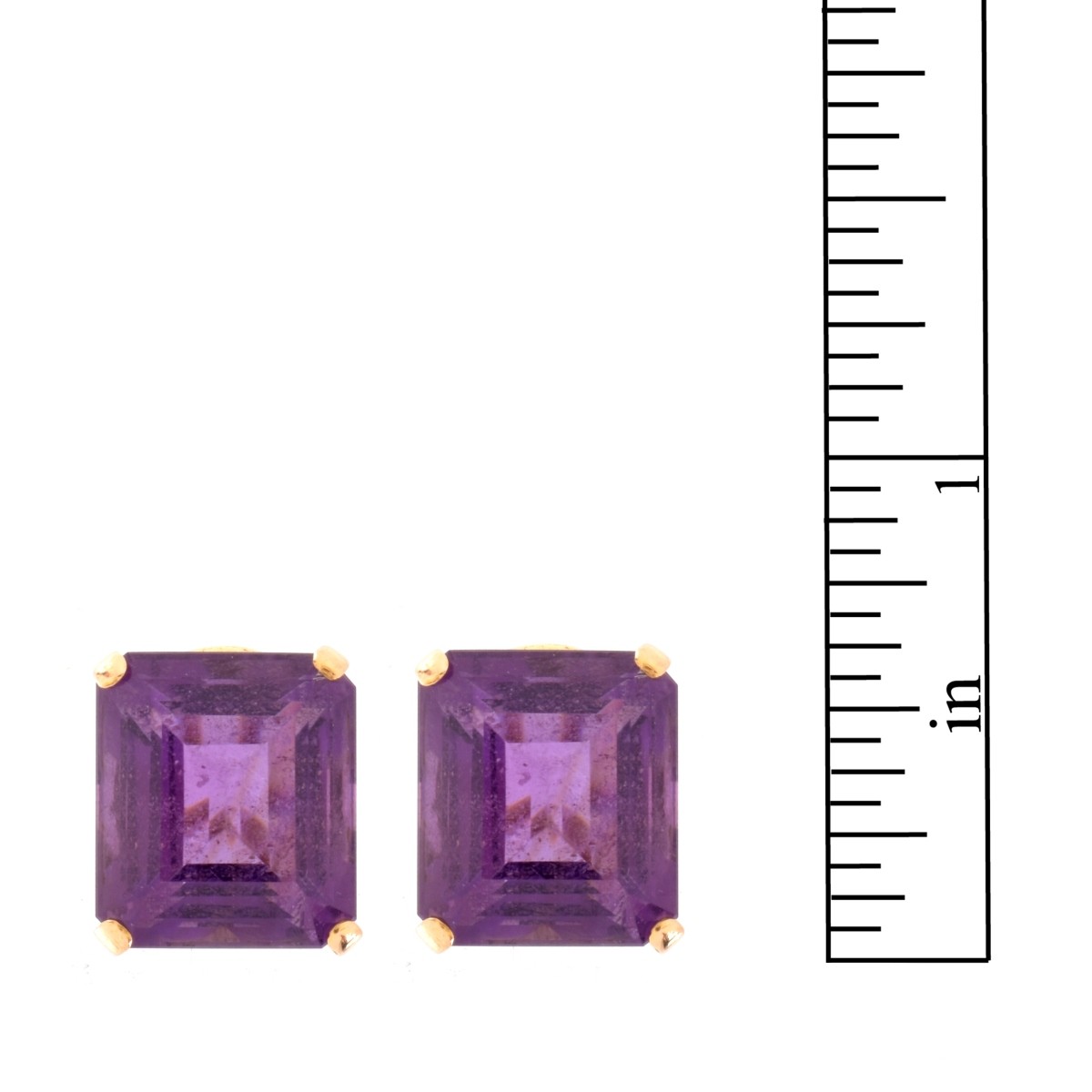 Amethyst and 14K Earrings