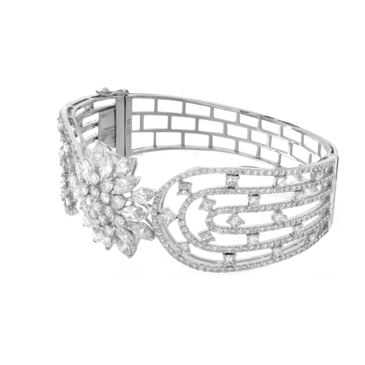 Diamond and 18K Bangle Bracelet