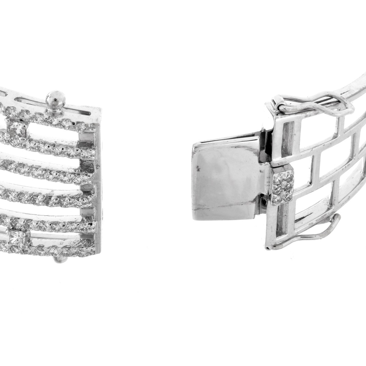 Diamond and 18K Bangle Bracelet