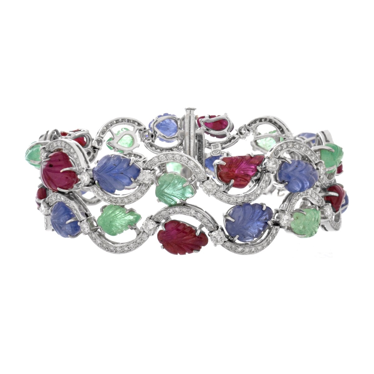 Gemstone, Diamond and 18K Bracelet