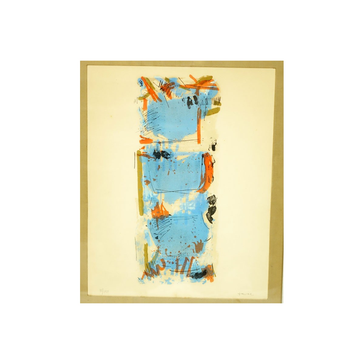 Three(3) Mid-Century Color Lithographs "Abstract"