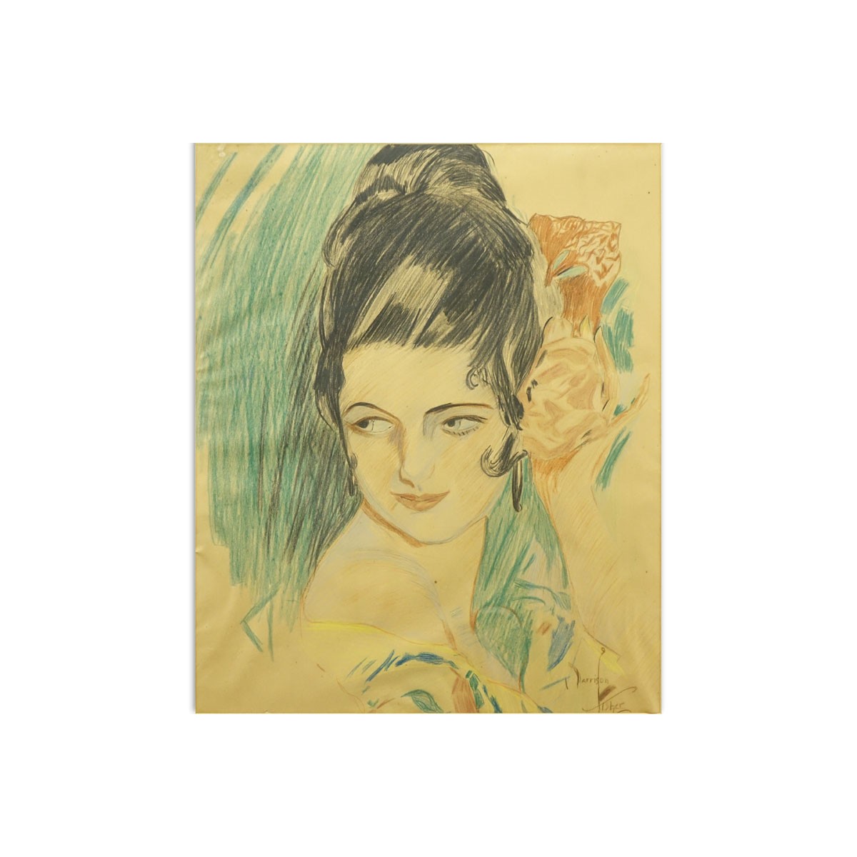 Harrison Fisher, American (1875-1934) Pastel