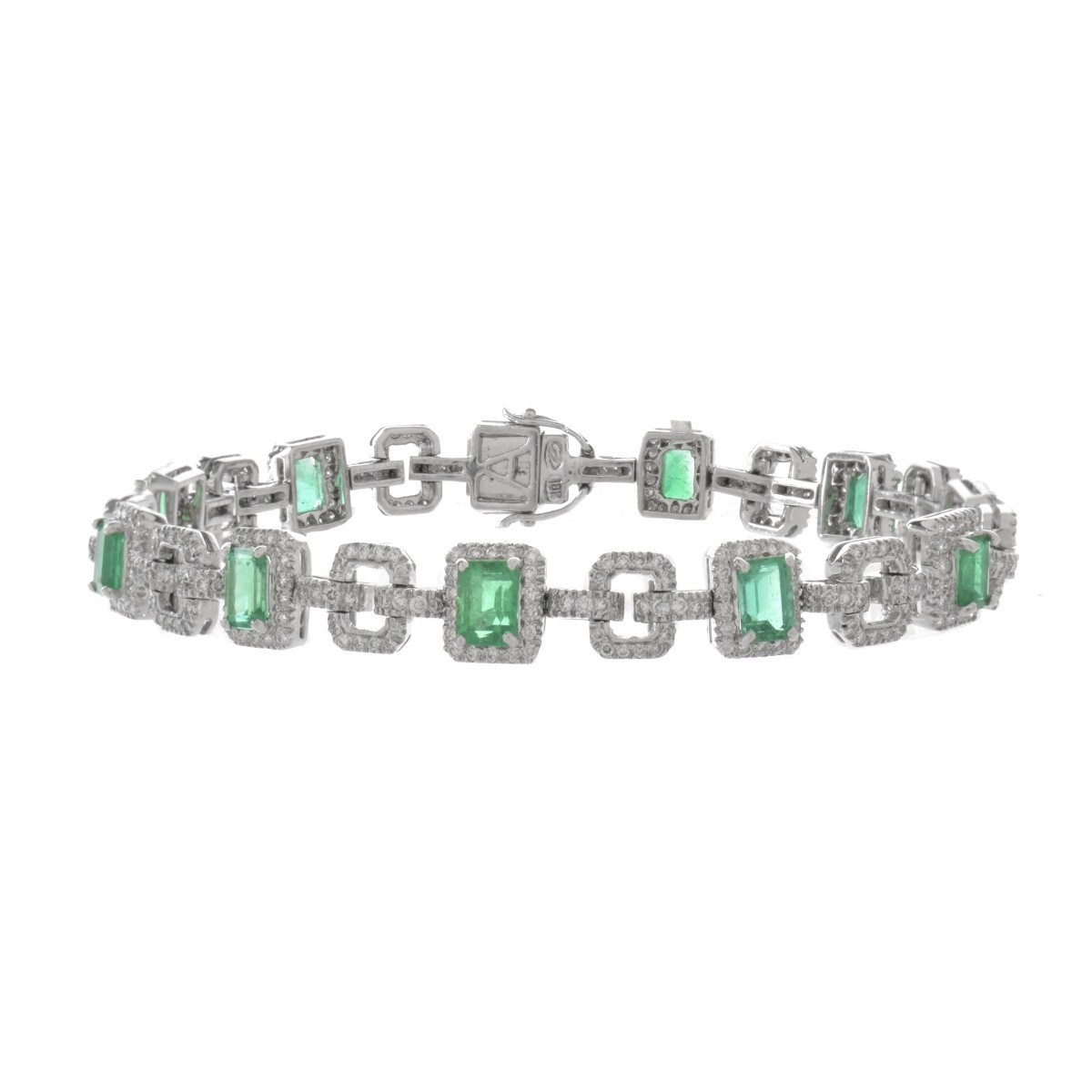 Emerald, Diamond and 18K Bracelet