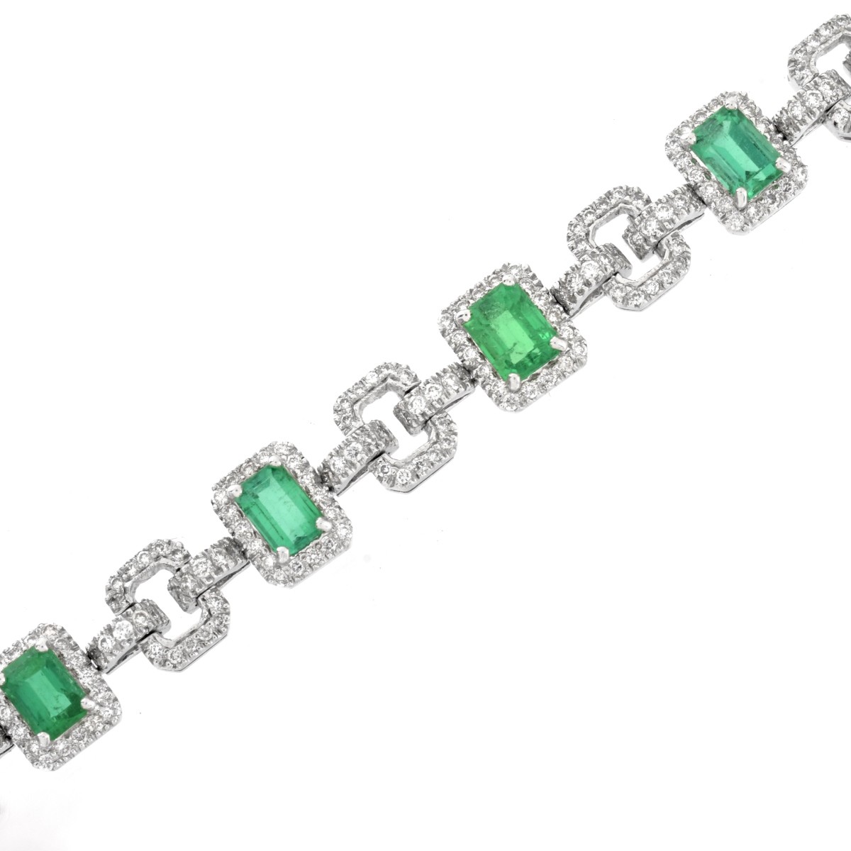 Emerald, Diamond and 18K Bracelet