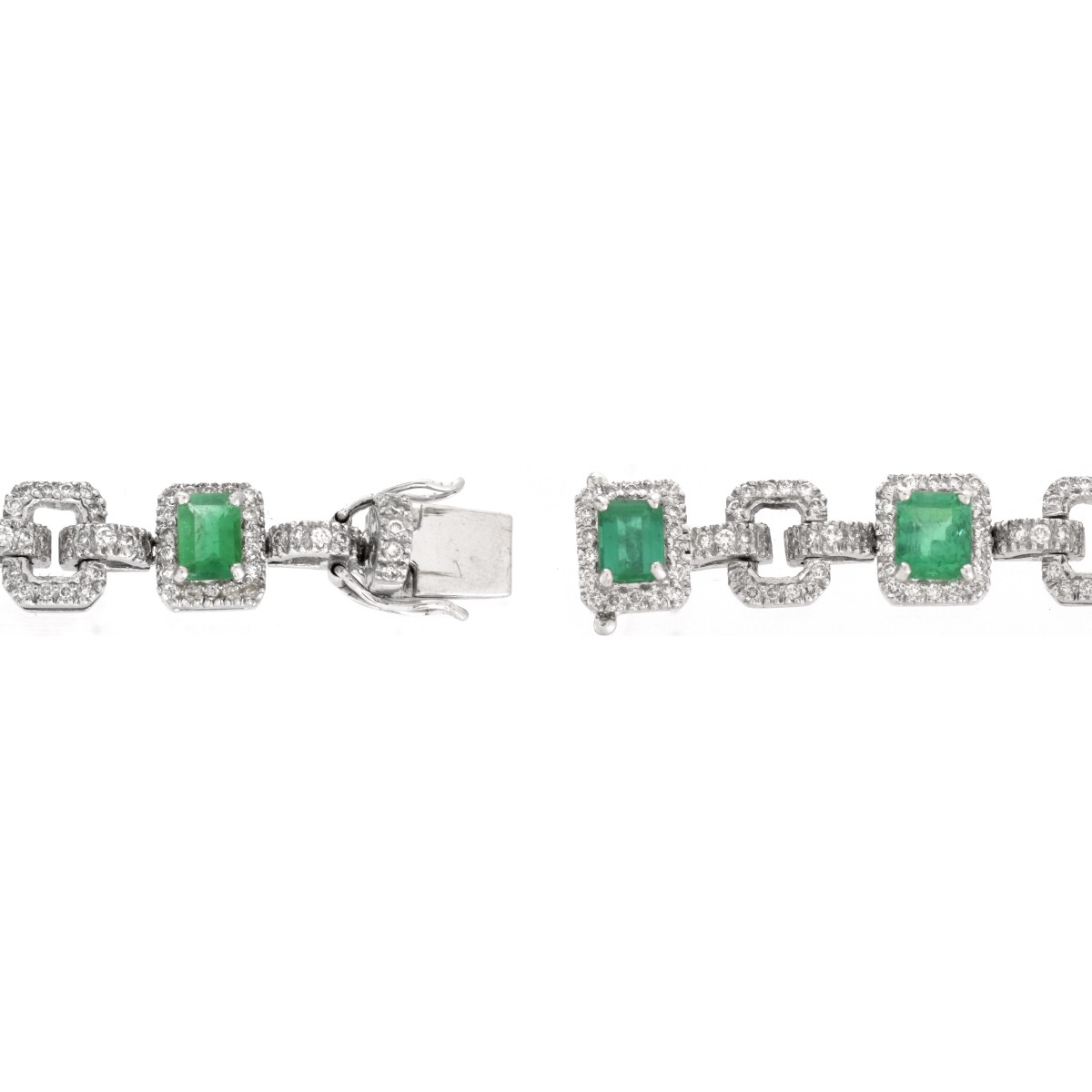 Emerald, Diamond and 18K Bracelet