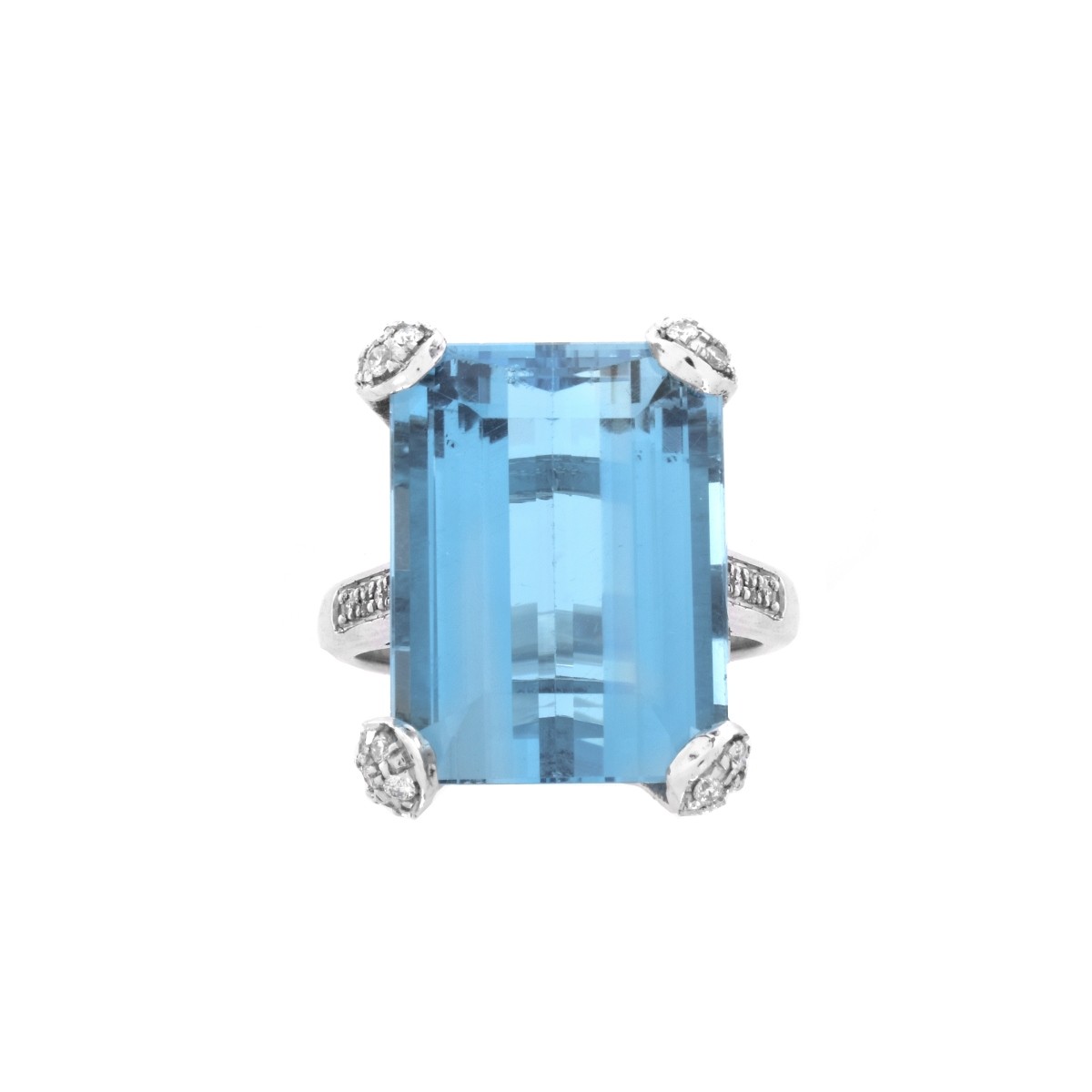 Topaz, Diamond and 18K Ring