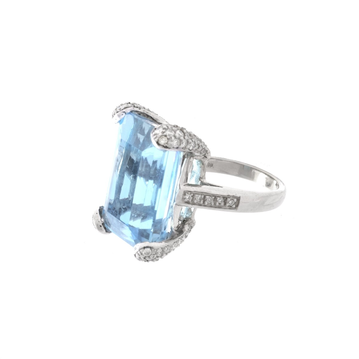 Topaz, Diamond and 18K Ring