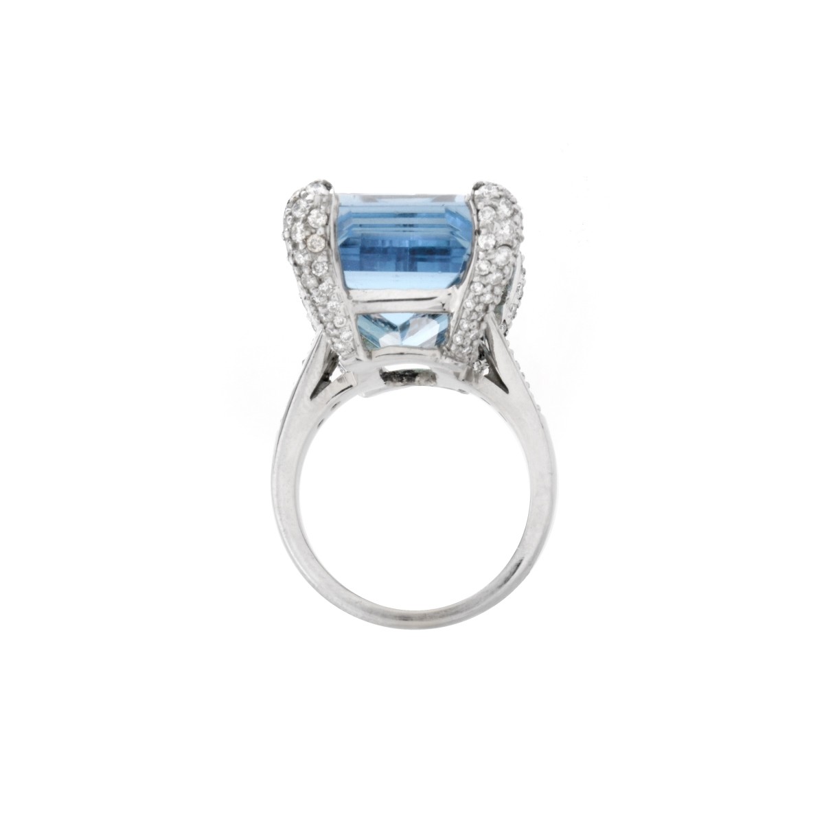 Topaz, Diamond and 18K Ring