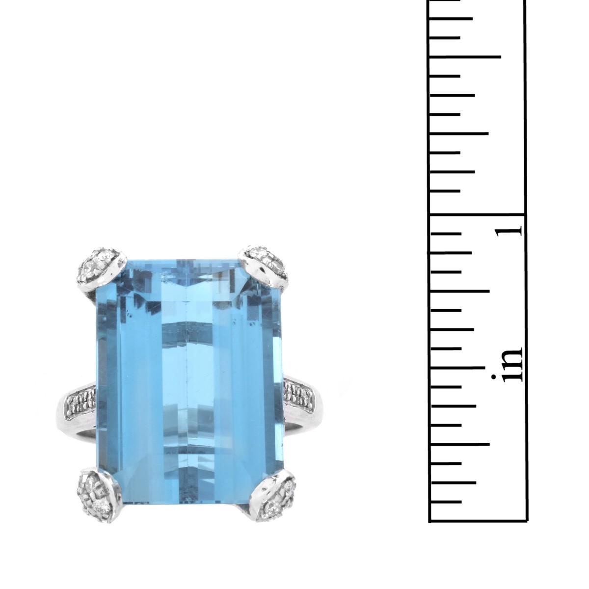 Topaz, Diamond and 18K Ring