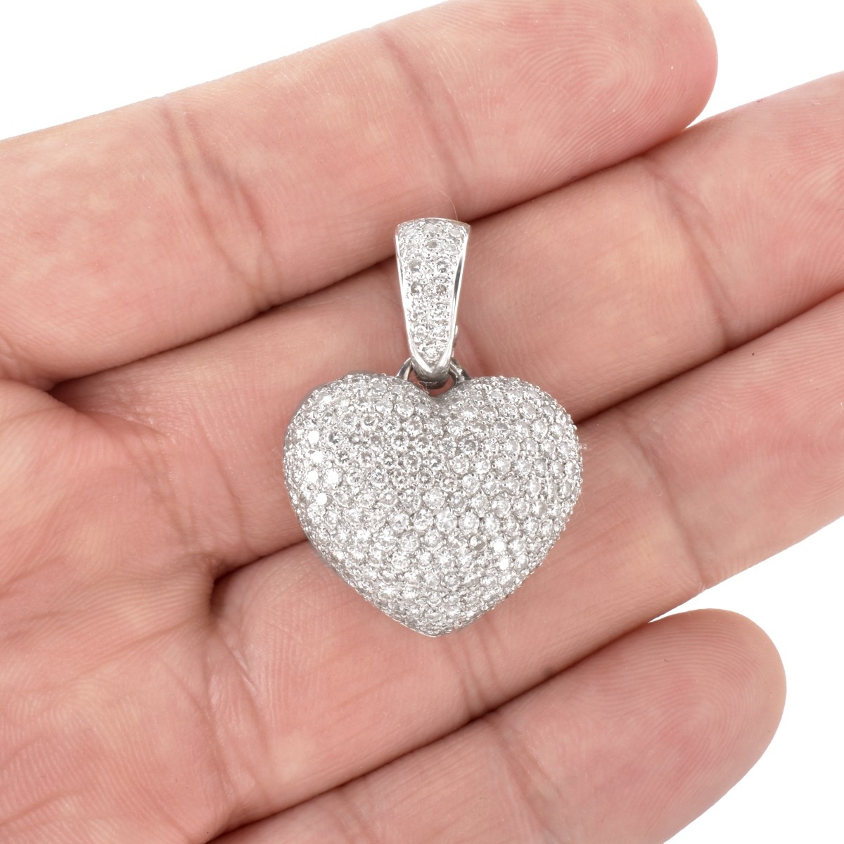 Diamond and 18K Heart Pendant