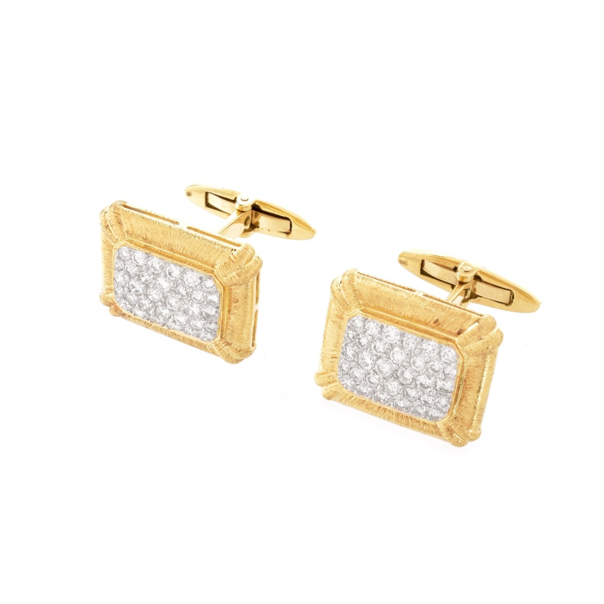 Diamond and 18K Cufflinks