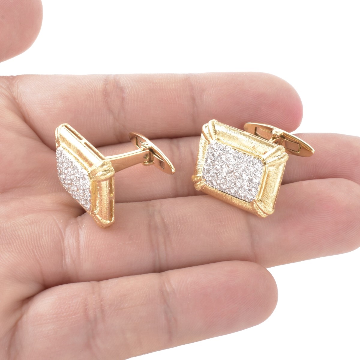 Diamond and 18K Cufflinks