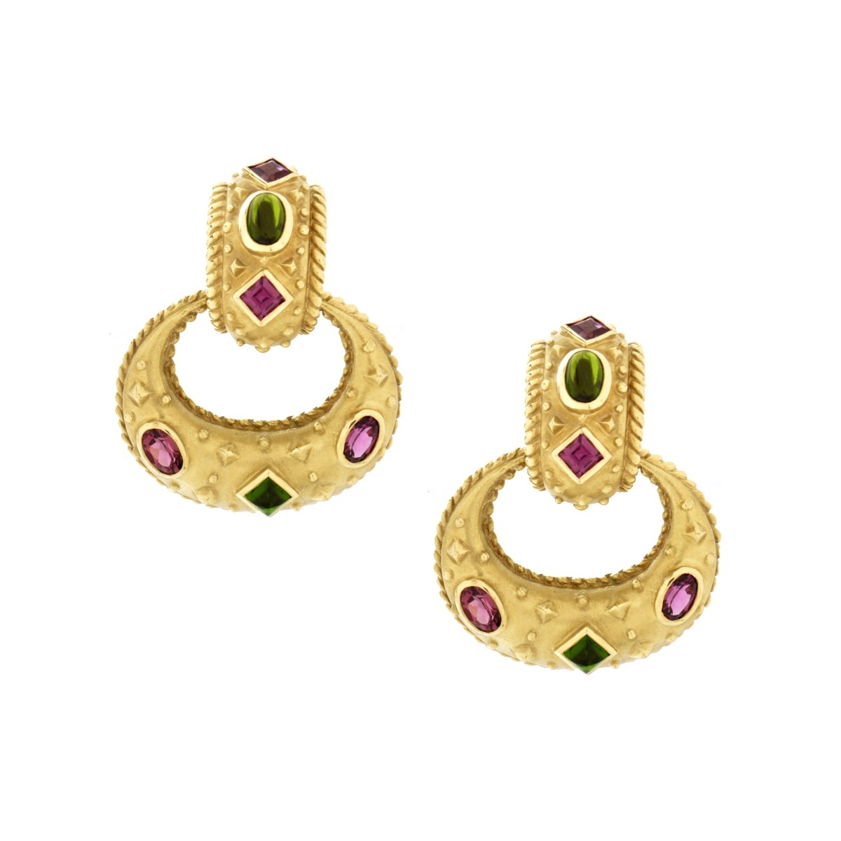 Gemstone and 14K Earrings