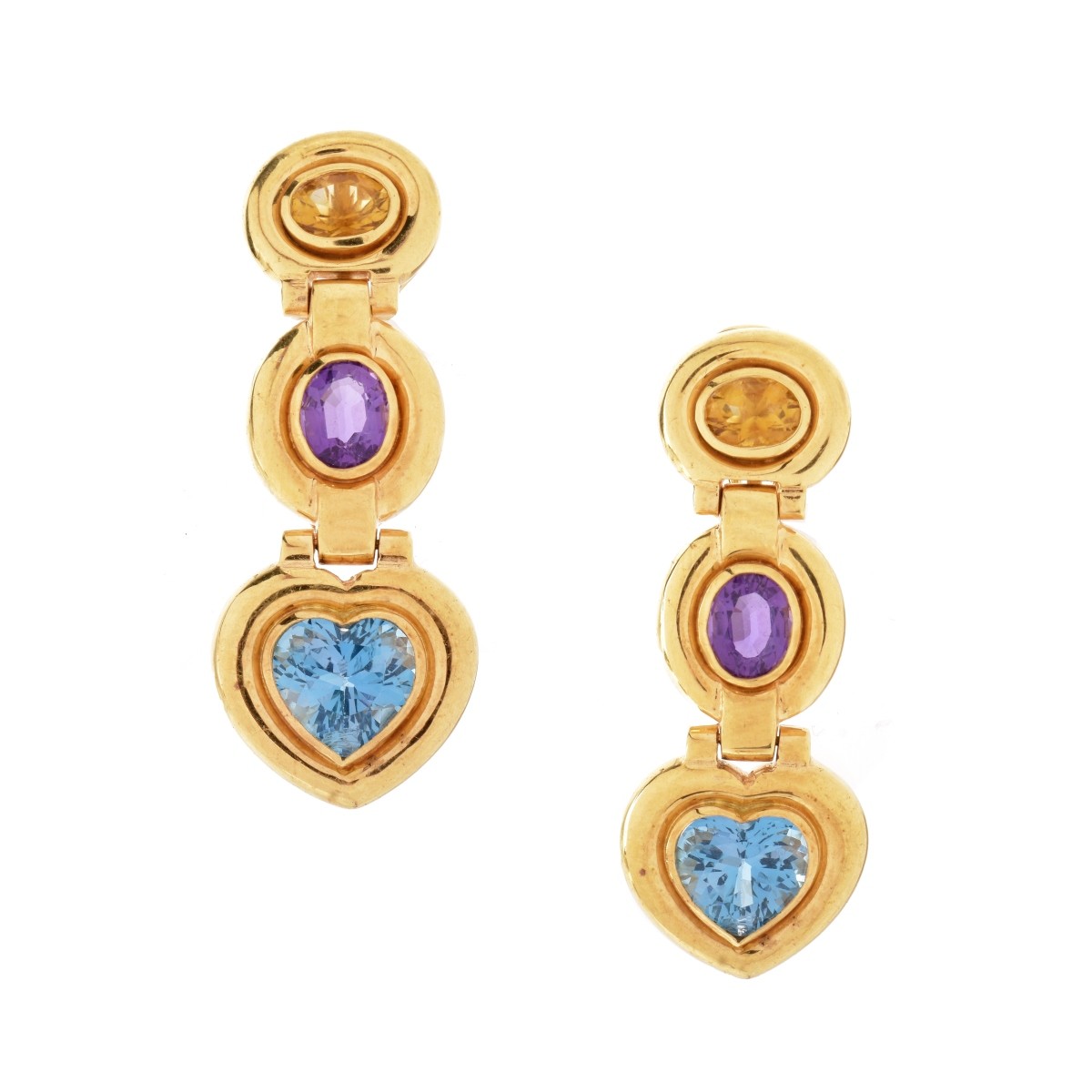 Gemstone and 18K Earrings