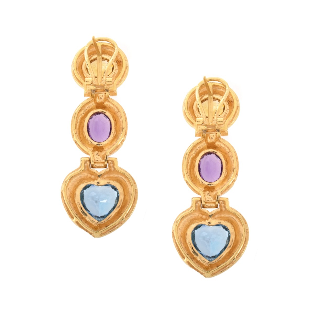 Gemstone and 18K Earrings