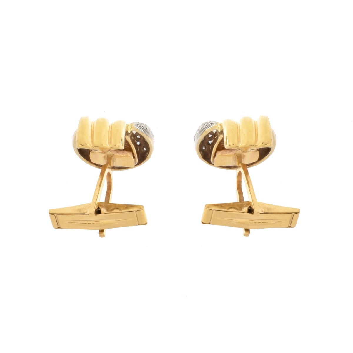 Diamond and 14K Cufflinks