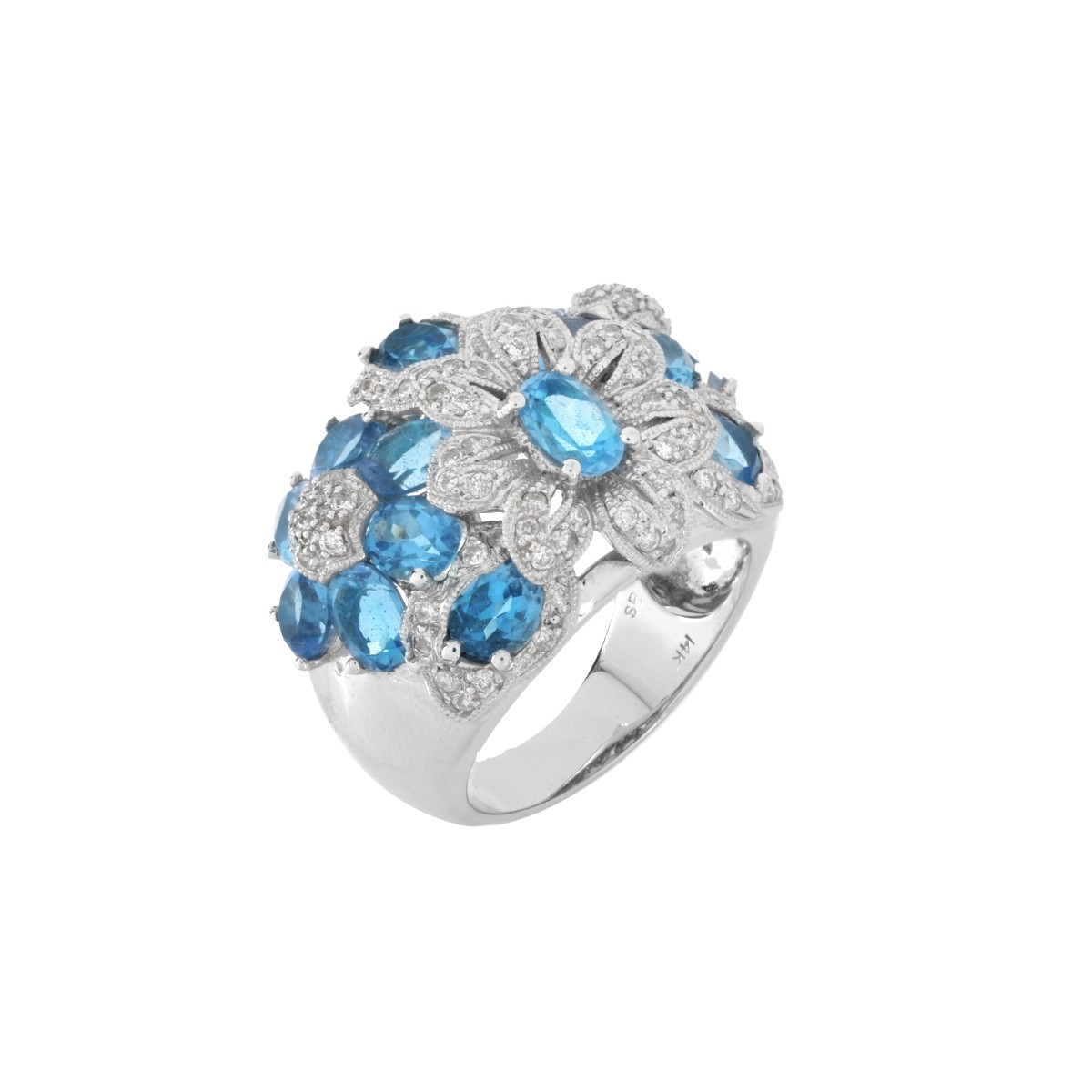 Topaz, Diamond and 14K Ring