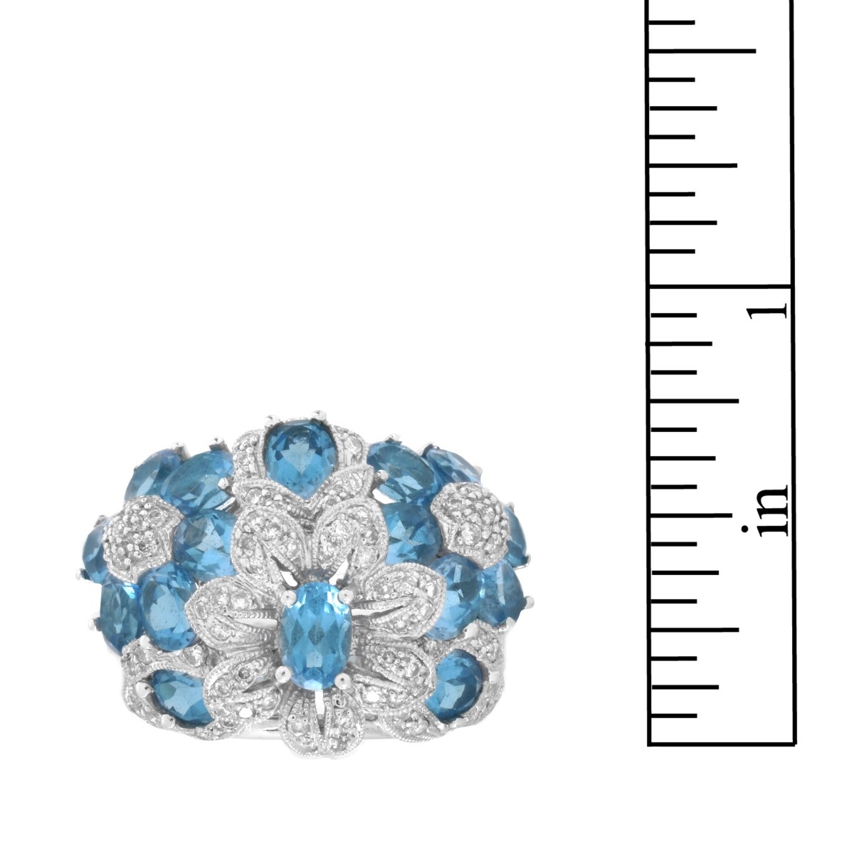 Topaz, Diamond and 14K Ring