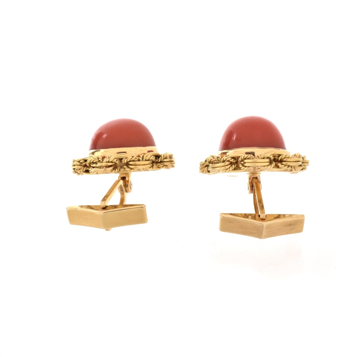 Coral, 14K & 18K Cufflinks