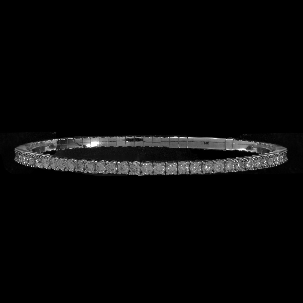 Diamond and 14K Bangle Bracelet